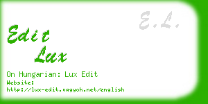 edit lux business card